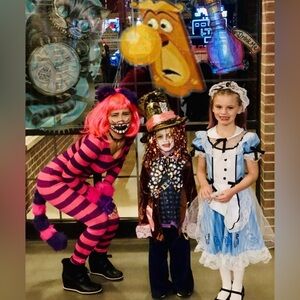 Pink and Purple Striped Cheshire Cat Kids Costume